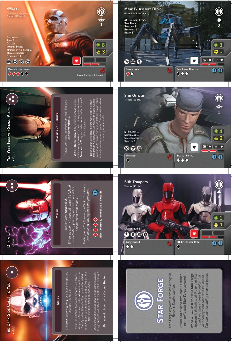 Revans Empire Fan Cards — Star Wars 3D printable STL model