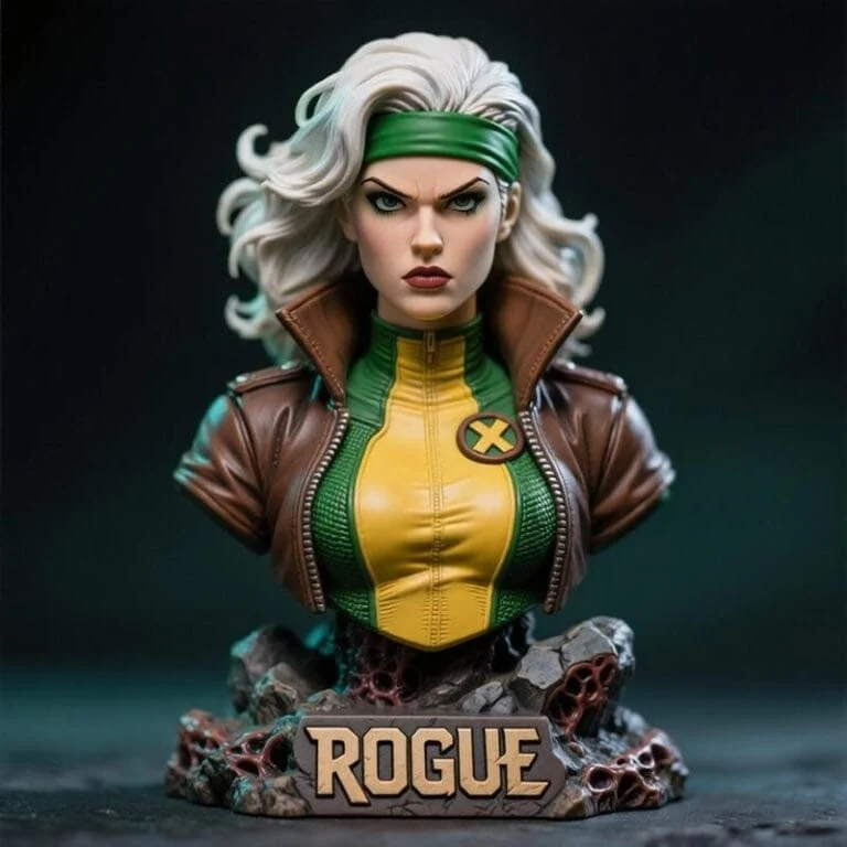 Rogue Bust Mutant Heroine Statue — Marvel / X-Men 3D printable STL model