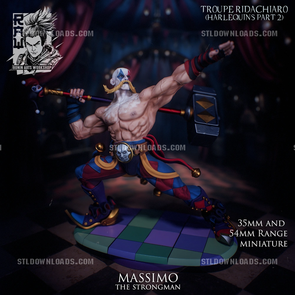 Massimo the Strongman 3D printable STL model