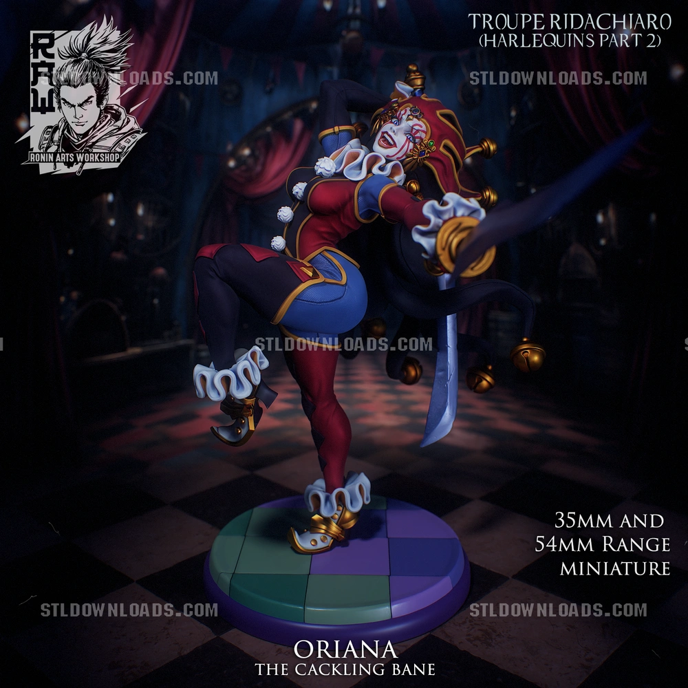 Oriana the Cackling Bane (Blade Dancer Harlequin) 3D printable STL model