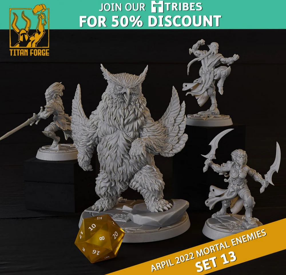 RPG Mortal Enemies Set 13 — Dungeons & Dragons / RPG 3D printable STL model