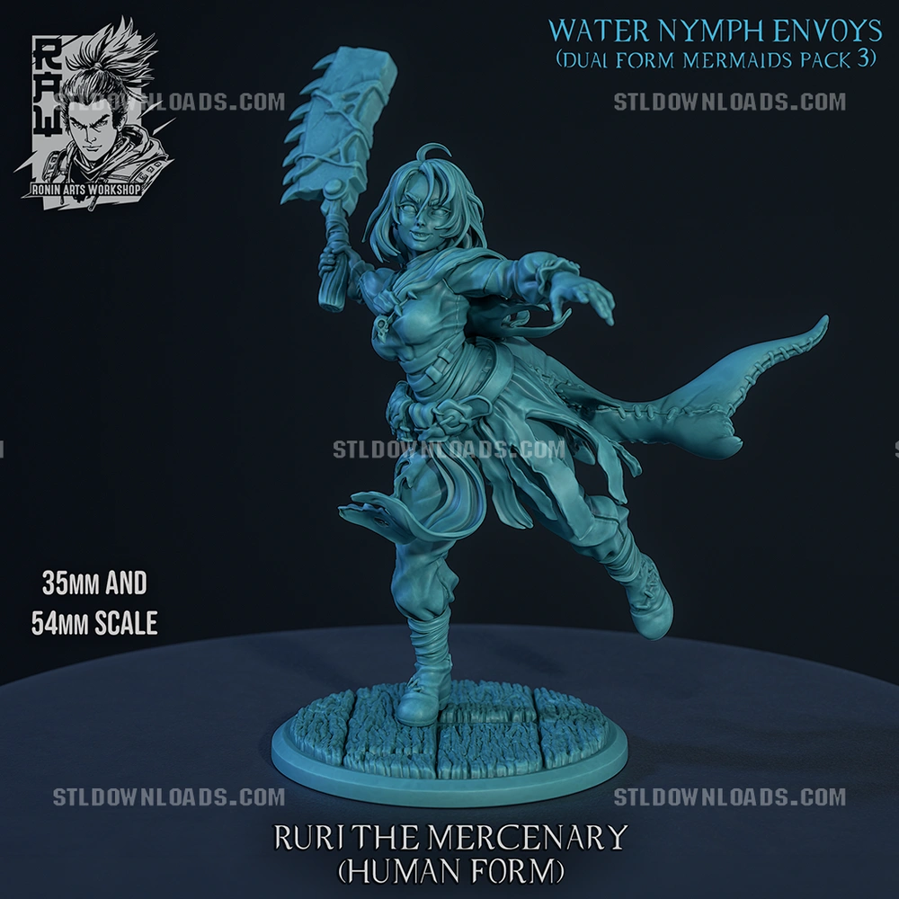 Ruri the Merc STL render Ruri the Merc 3D printable STL model