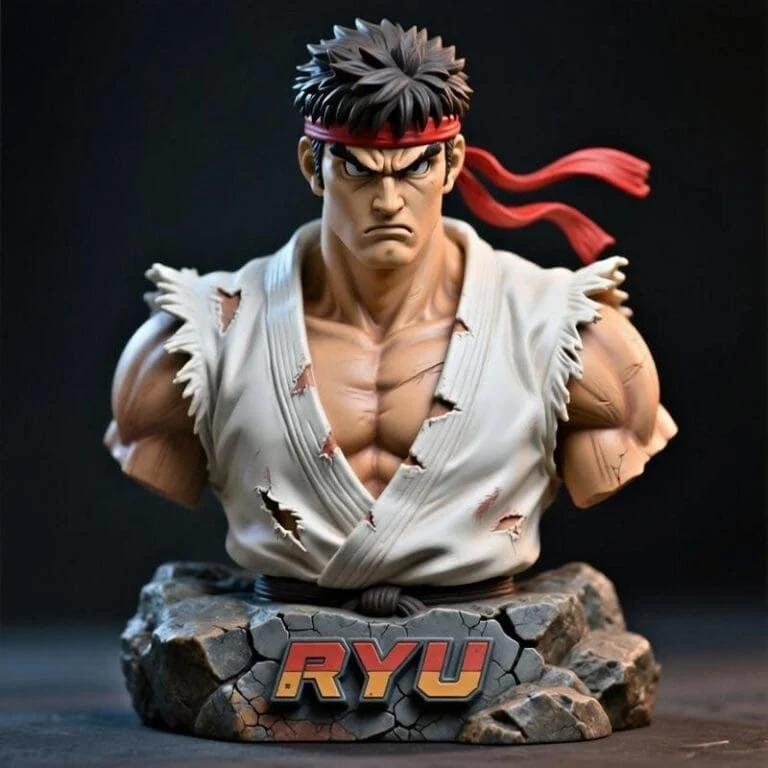 Ryu Bust — Street Fighter 3D printable STL model