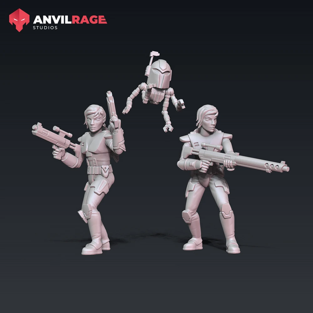 Sabine Wren — Star Wars STL render Sabine Wren — Star Wars 3D printable STL model