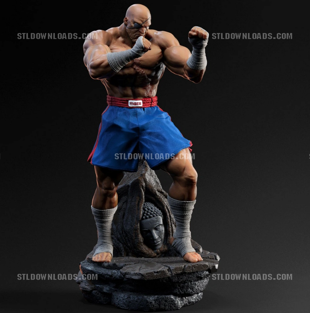 Sagat — Street Fighter 3D printable STL model