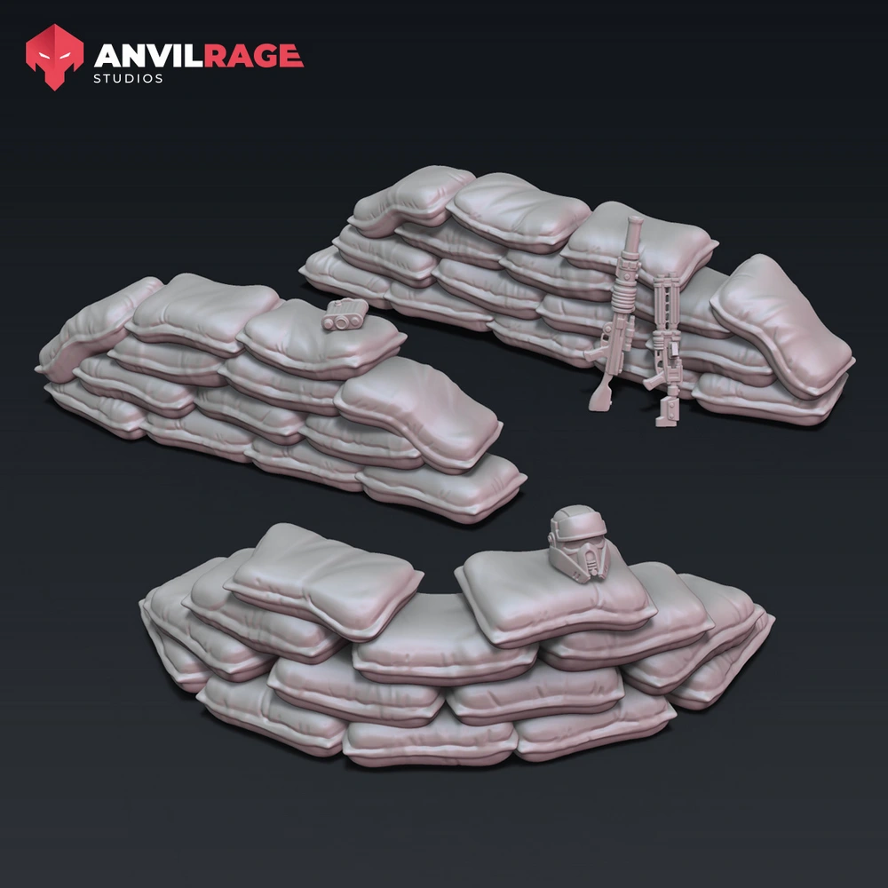 Sand Bag Barricades — Star Wars 3D printable STL model