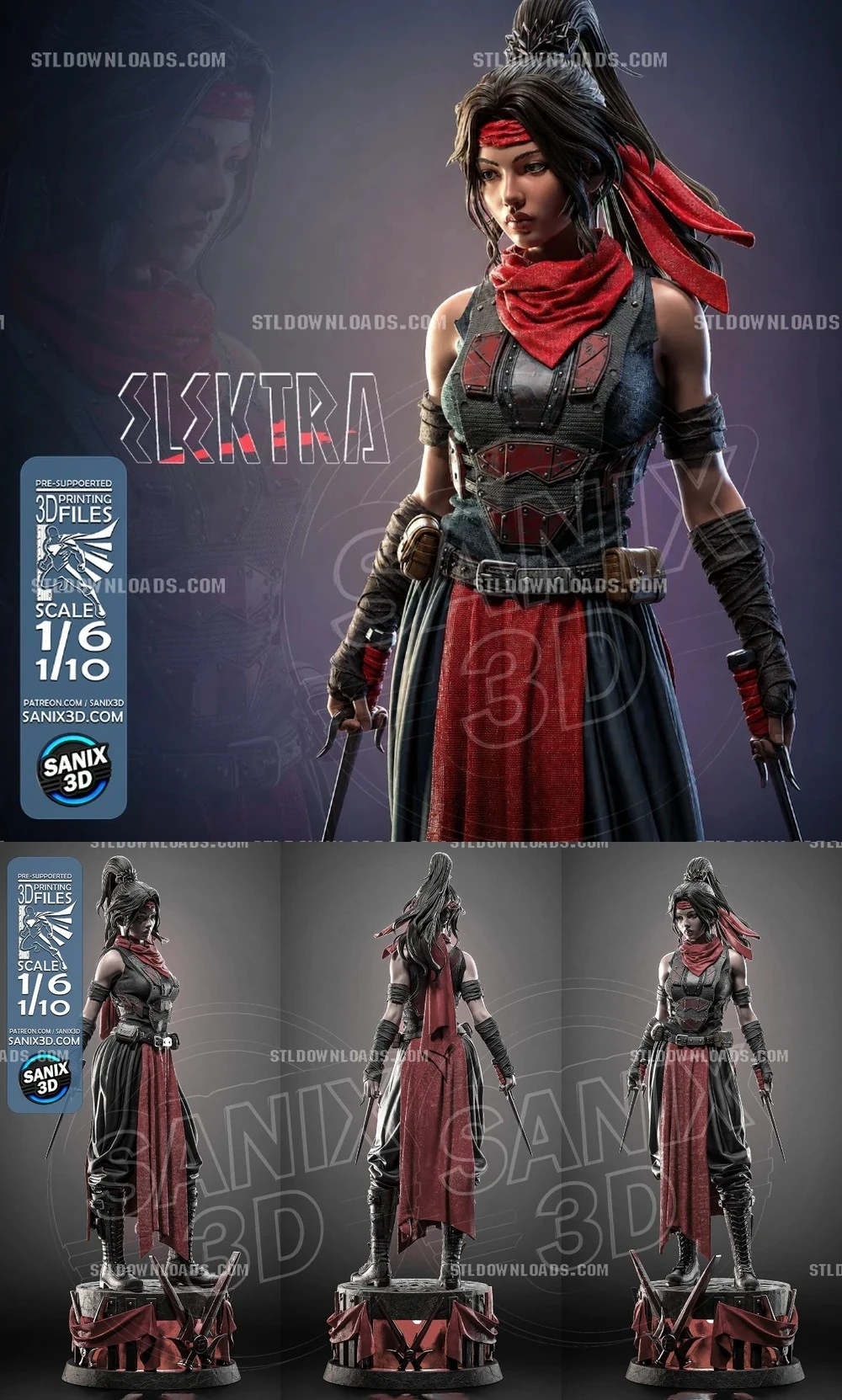 Elektra Assassin — Marvel 3D printable STL model
