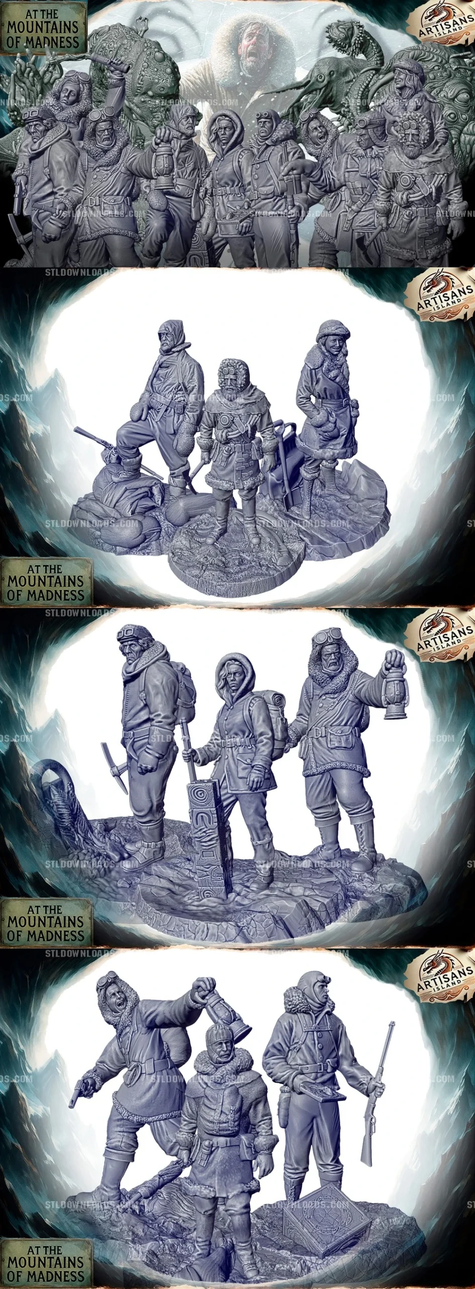 At the Mountains of Madness — Lovecraftian / Cthulhu Mythos 3D printable STL model