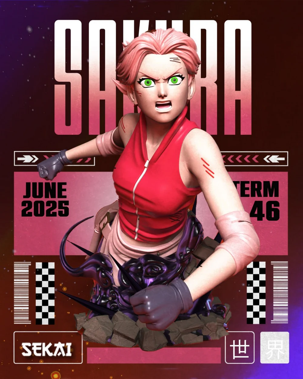 Sakura Bust — Naruto 3D printable STL model