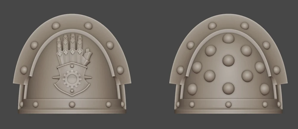 Shoulder Protection for Cyber Bros Iron Hands — Warhammer 40K 3D printable STL model