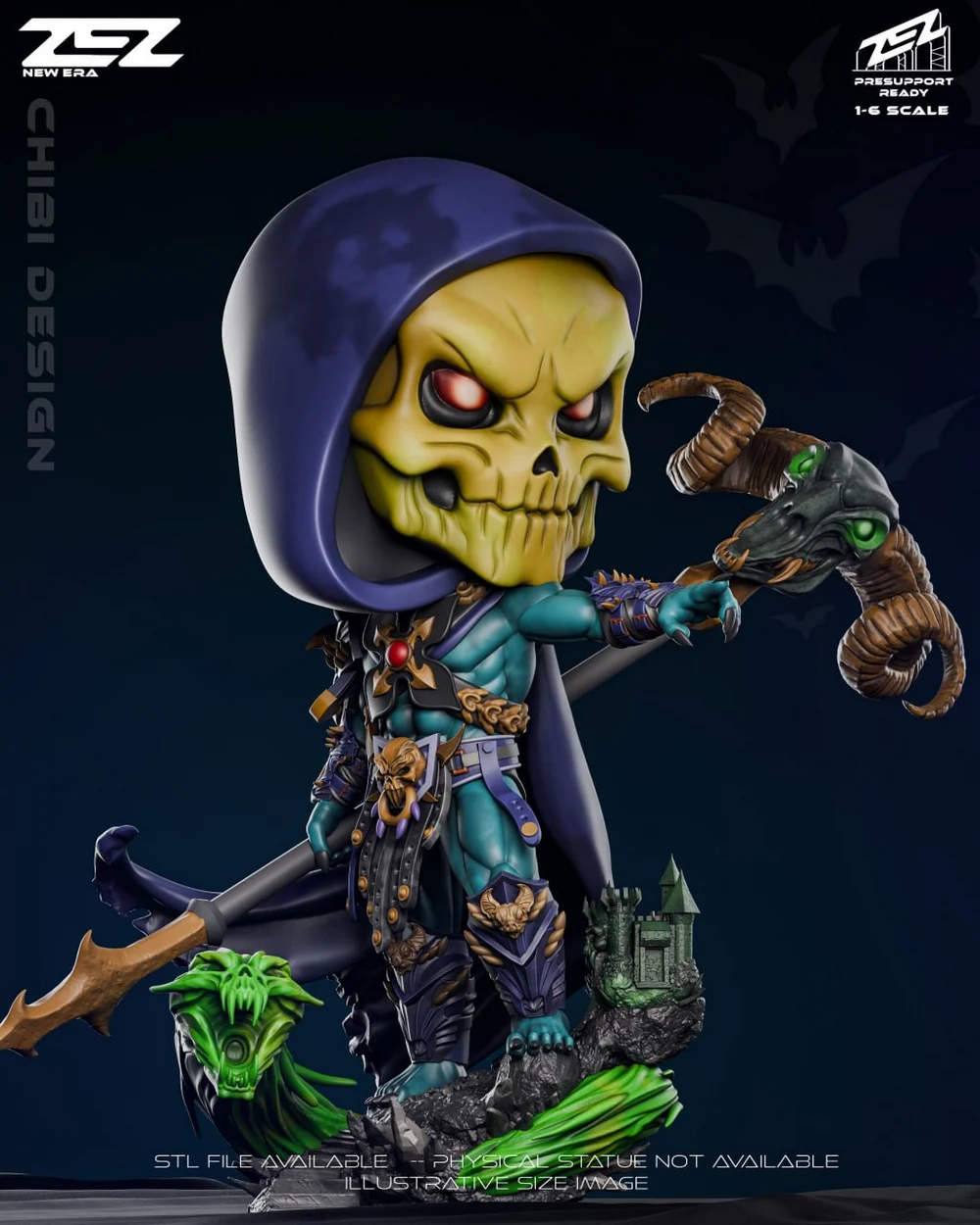 Skeletor Chibi — Masters of the Universe 3D printable STL model
