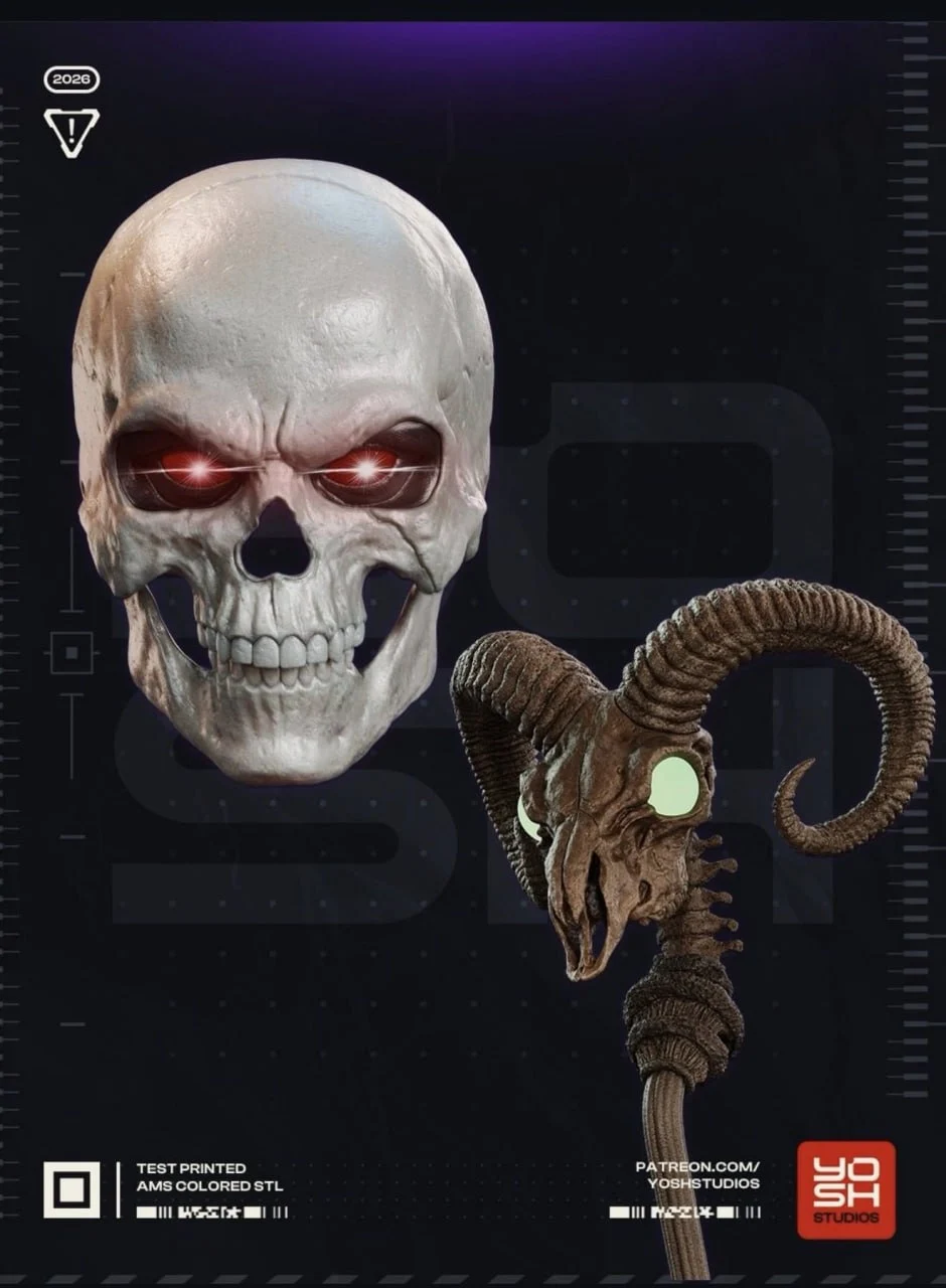 Skeletor Staff — Masters of the Universe / Cosplay 3D printable STL model