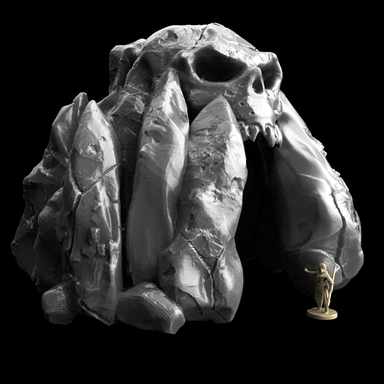 Skull Cave 3D printable STL model