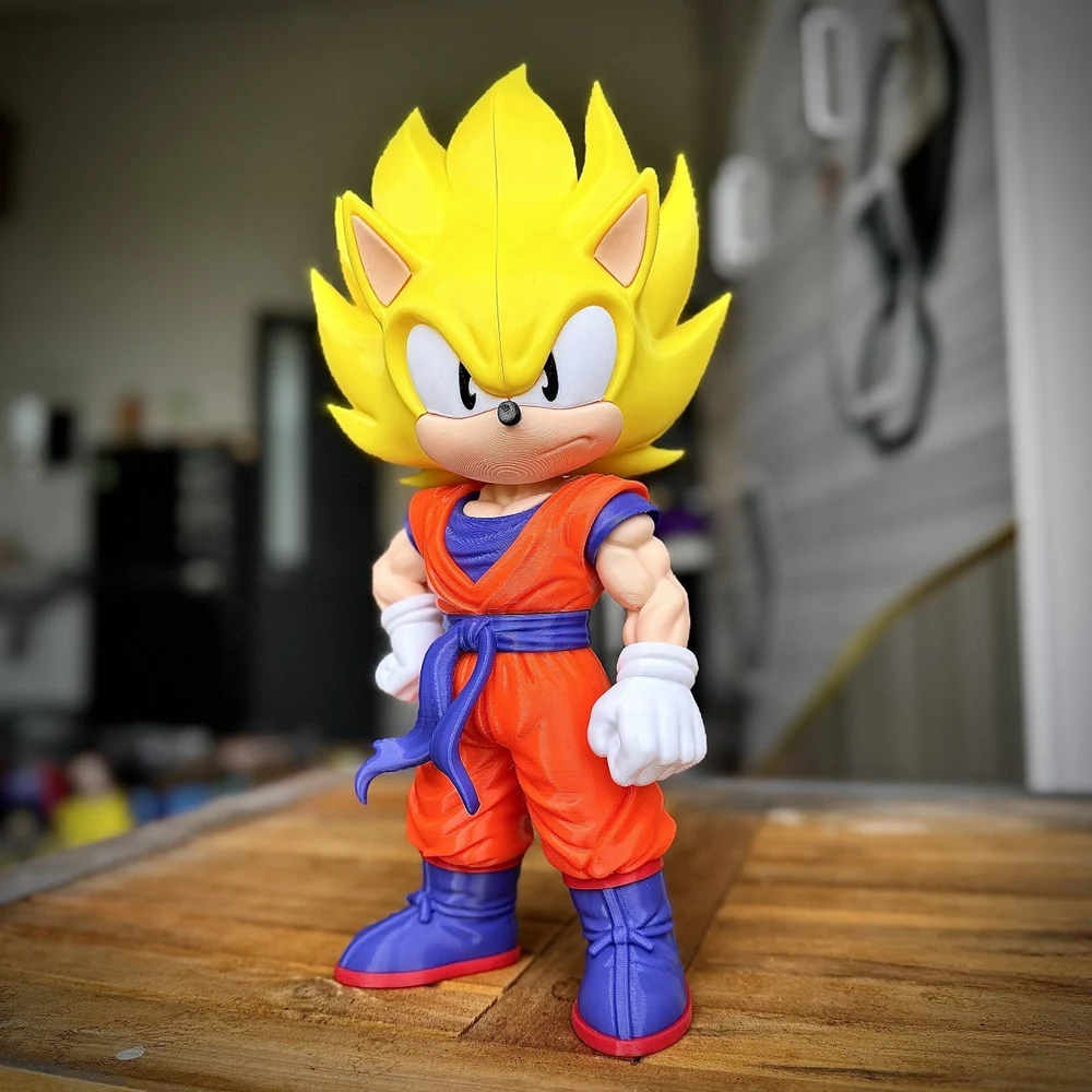 Sonic Goku (Sonic x Goku) — Sonic the Hedgehog / Dragon Ball 3D printable STL model