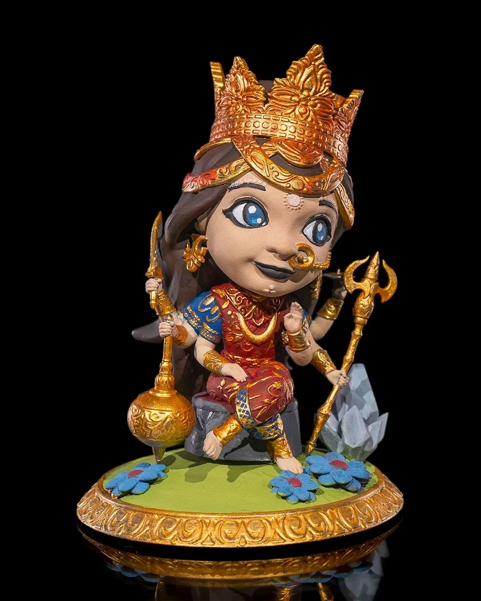 Chibi Durga the Victorious Conqueror — Indian Mythology 3D printable STL model