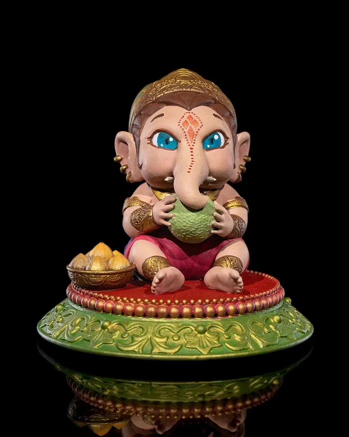 Chibi Ganesh Baby Lover of Ladoos — Indian Mythology 3D printable STL model