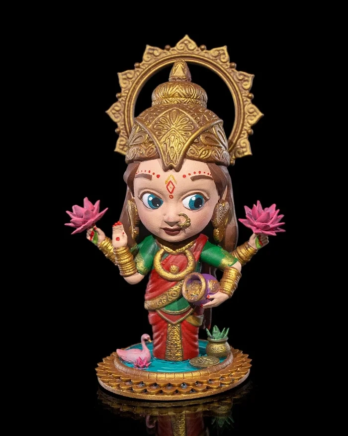 Chibi Lakshmi Goddess of Wealth — Indian Mythology 3D printable STL model