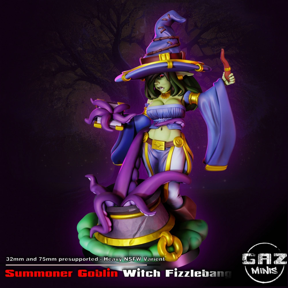 Summoner Goblin Witch Fizzlebang — Fantasy / World of Warcraft Alt 3D printable STL model