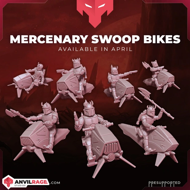Super Commandos Swoop Bikes — Star Wars 3D printable STL model
