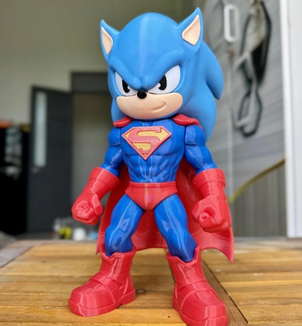 Supersonic (Sonic x Superman) — Sonic the Hedgehog / DC Comics 3D printable STL model