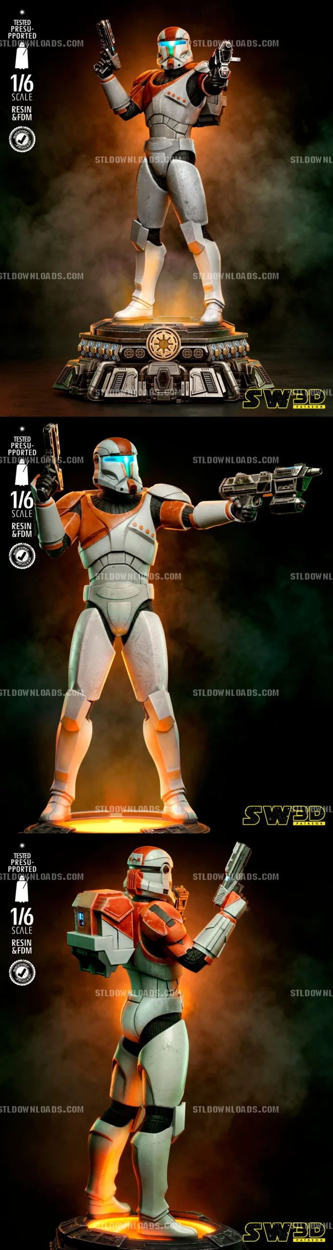 Clone Commando Sculpture — Star Wars 3D printable STL model