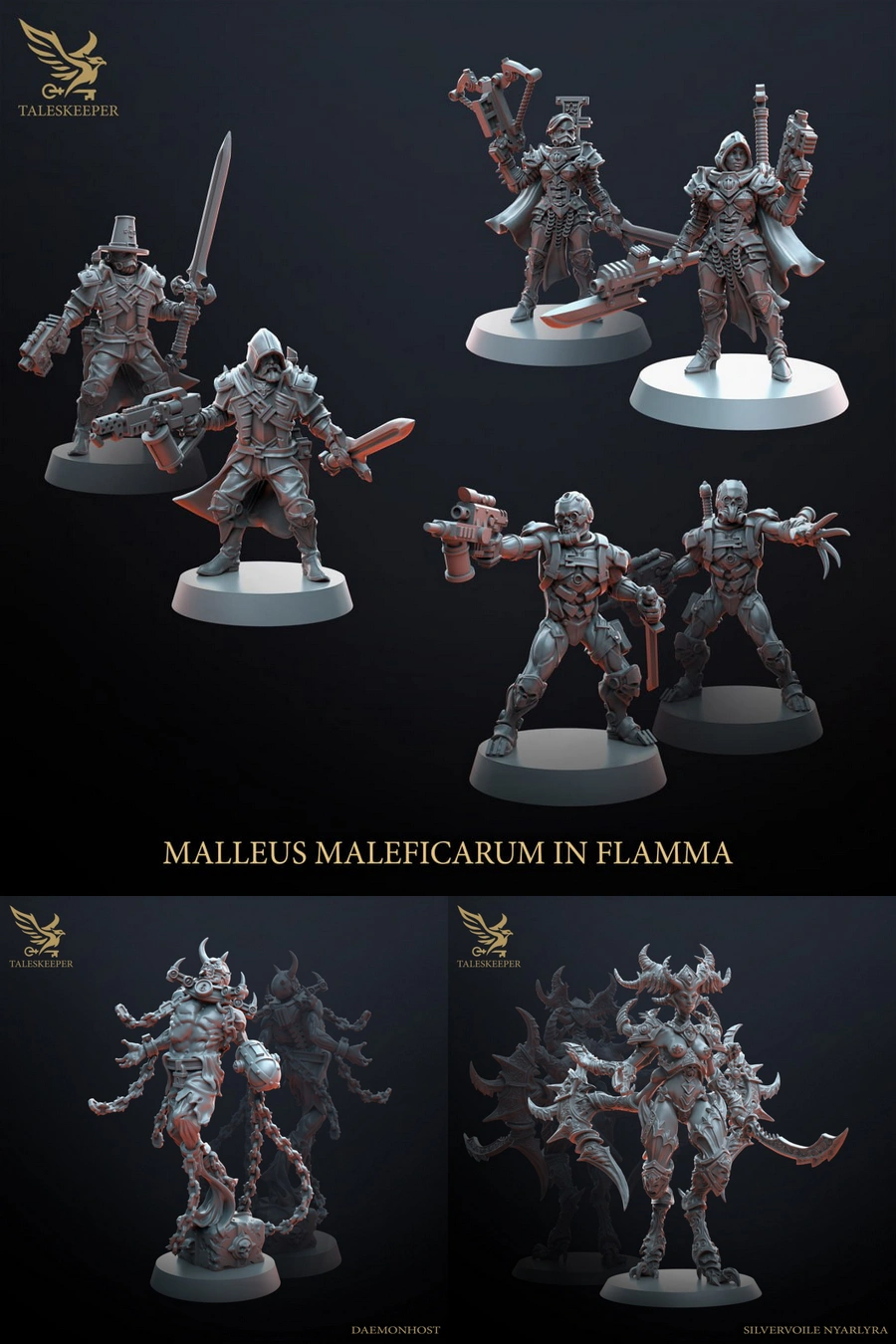 Daemonhost Silvervoile Nyarlyra – Warhammer 40K 3D printable STL model