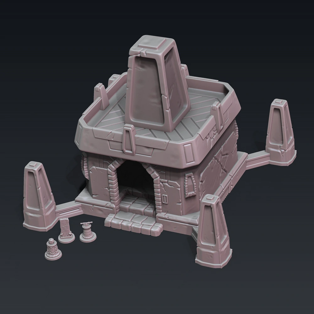 Temple STL render Temple 3D printable STL model