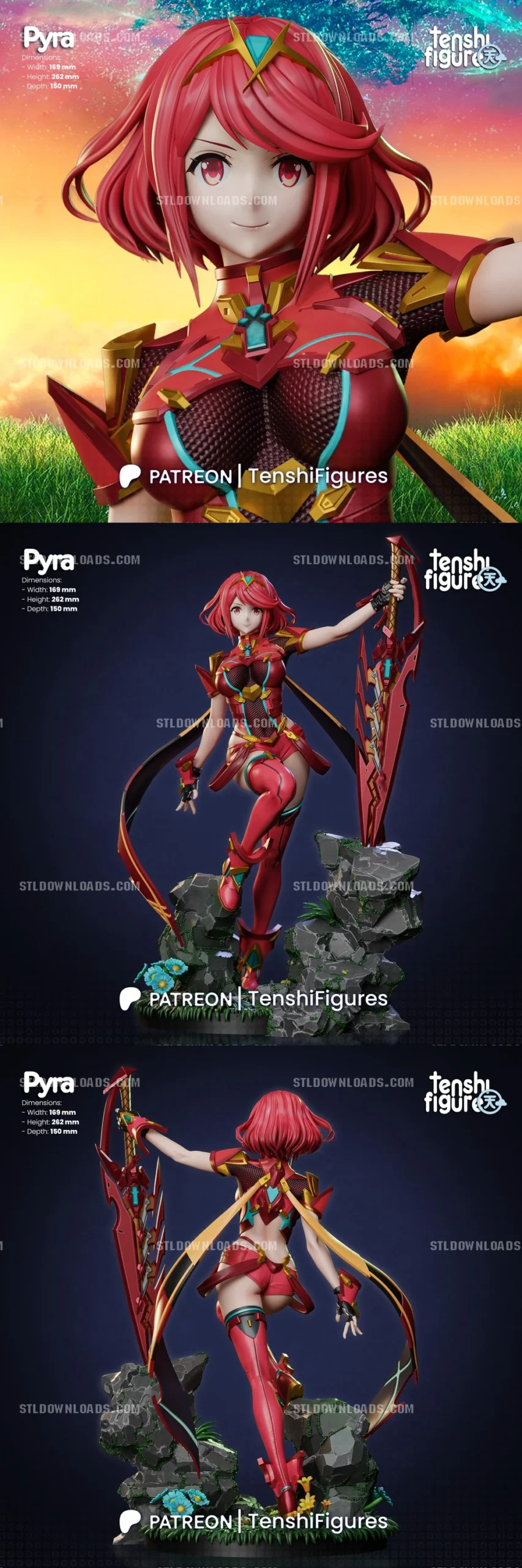 Pyra Xenoblade — Xenoblade Chronicles 3D printable STL model