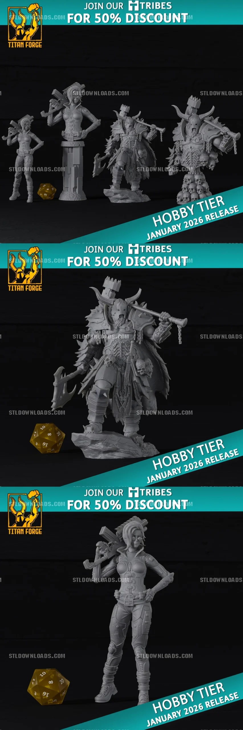 TFM - Hobby Release Chaos Knight and Lara January 2026 — Fantasy / Crossover 3D printable STL model