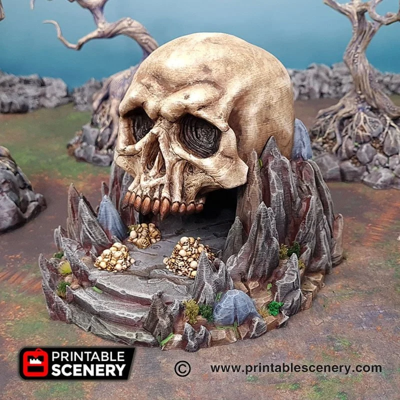 Titan Skull Cave — Fantasy / Tabletop Terrain STL render Titan Skull Cave — Fantasy / Tabletop Terrain 3D printable STL model