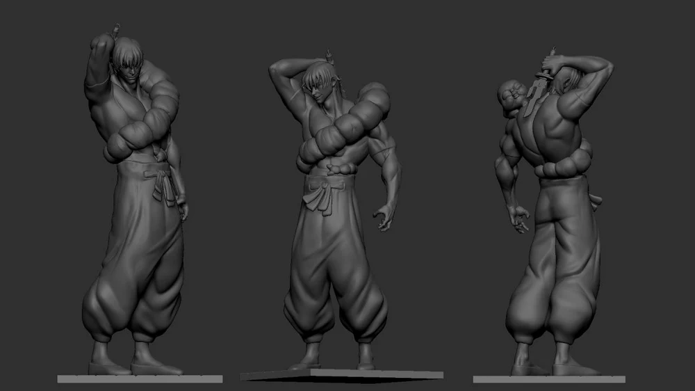 Toji Fushiguro — Jujutsu Kaisen STL render Toji Fushiguro — Jujutsu Kaisen 3D printable STL model