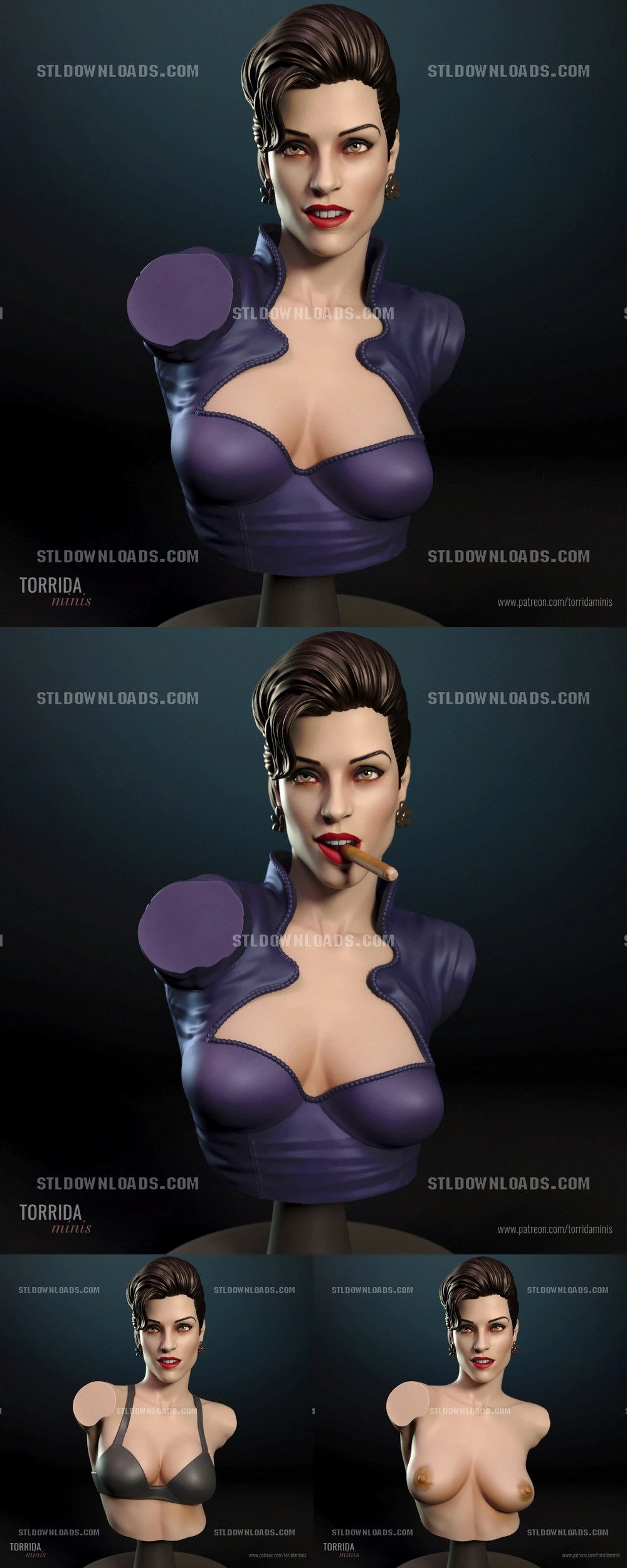 Xenia Onatopp (GoldenEye Bust) — James Bond (007) 3D printable STL model