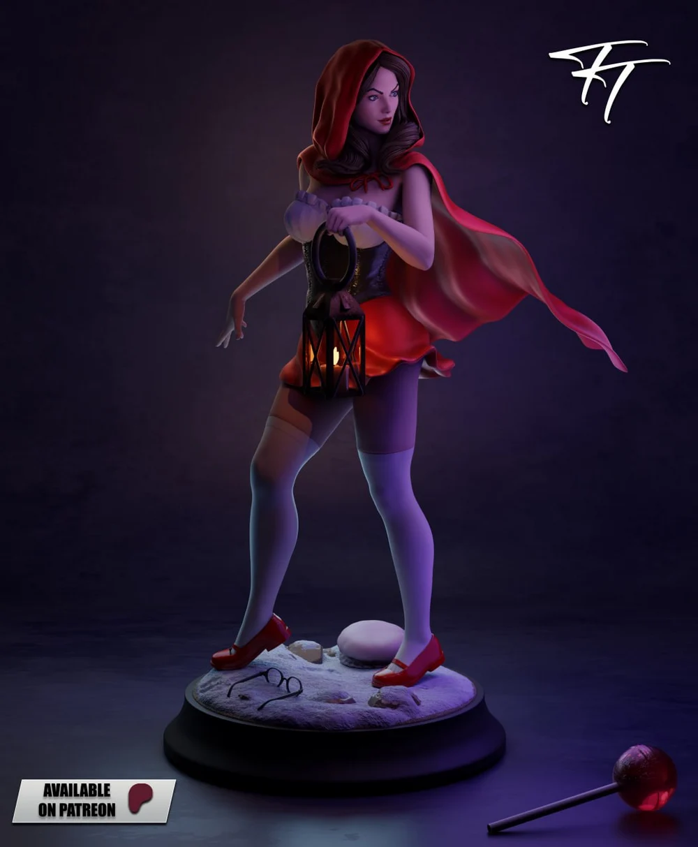 Little Red Riding Hood — Fairy Tale / Anime Alt STL render Little Red Riding Hood — Fairy Tale / Anime Alt 3D printable STL model
