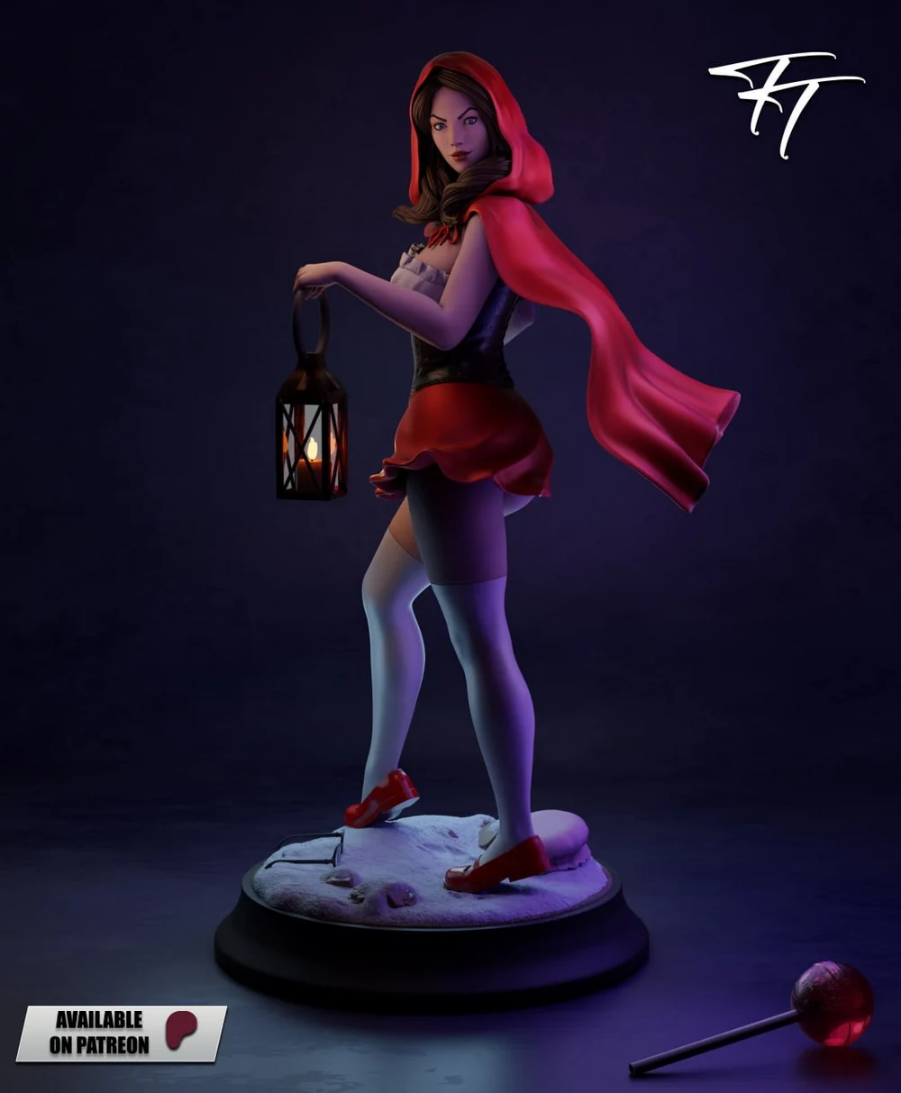 Little Red Riding Hood 3D printable STL model