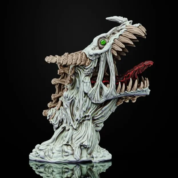 Undead Dragon Head — Fantasy / D&D 3D printable STL model