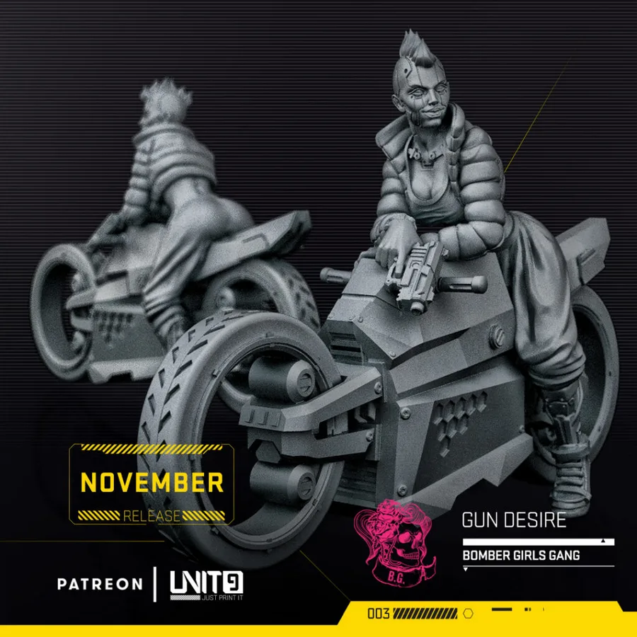 Desire on Motorcycle 3D printable STL model