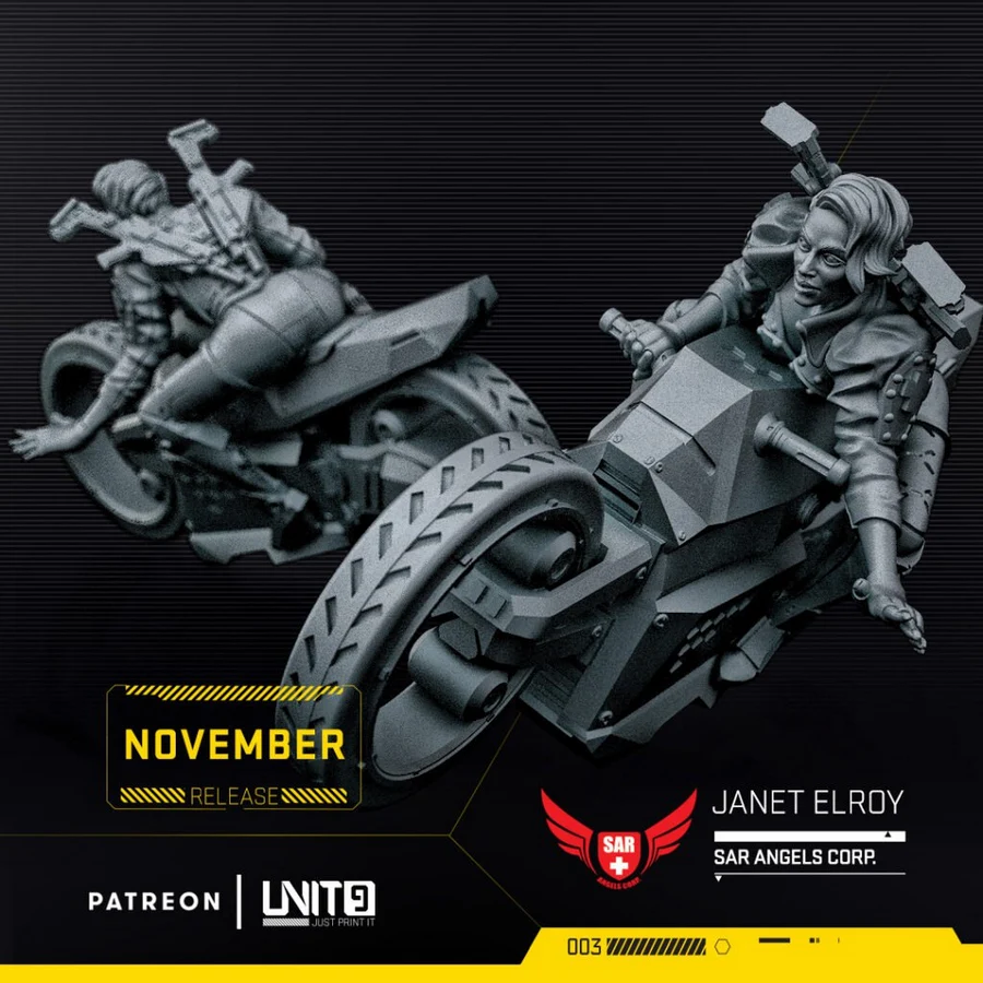 Janet Elroy on Motorcycle 3D printable STL model