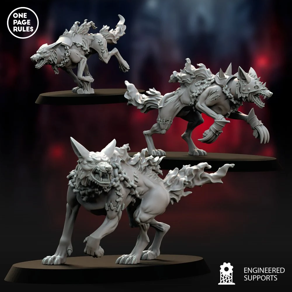 Vampiric Undead Zombie Wolves — Fantasy / Tabletop 3D printable STL model