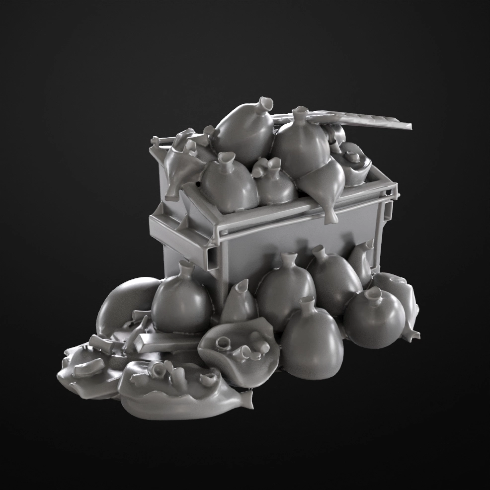 Waste Container 3D printable STL model