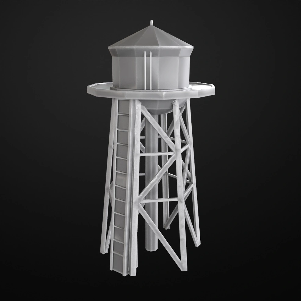 Water Tower 3D printable STL model