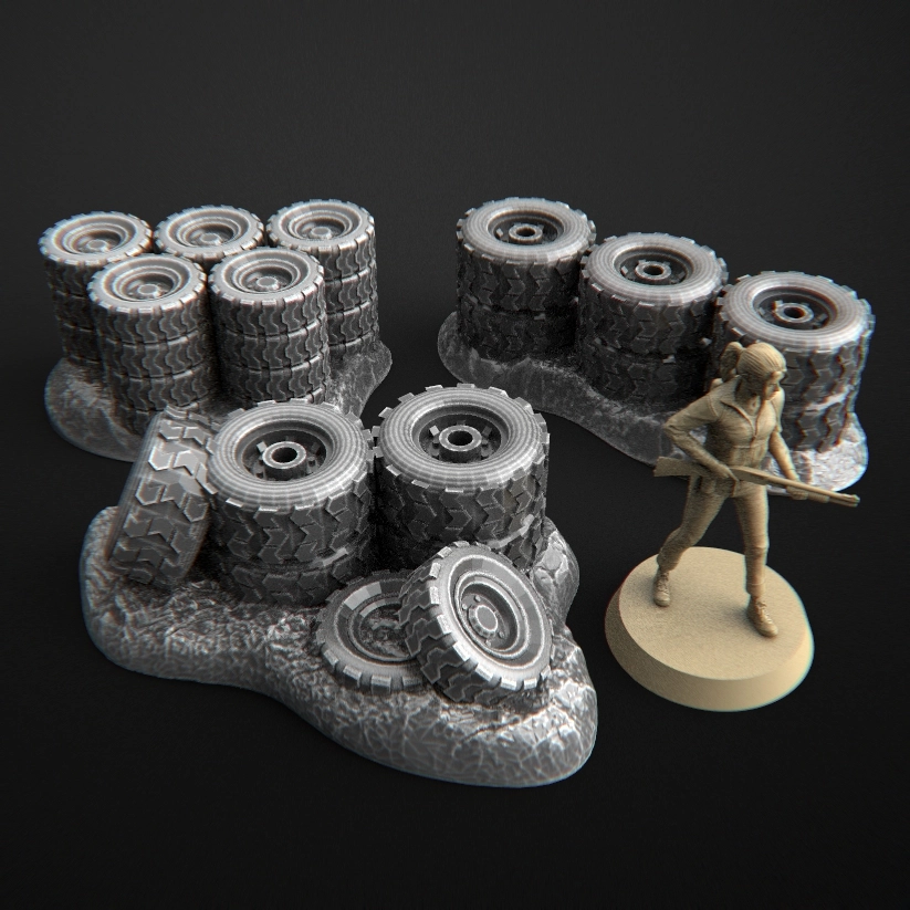 Wheeled Baracade STL render Wheeled Baracade 3D printable STL model