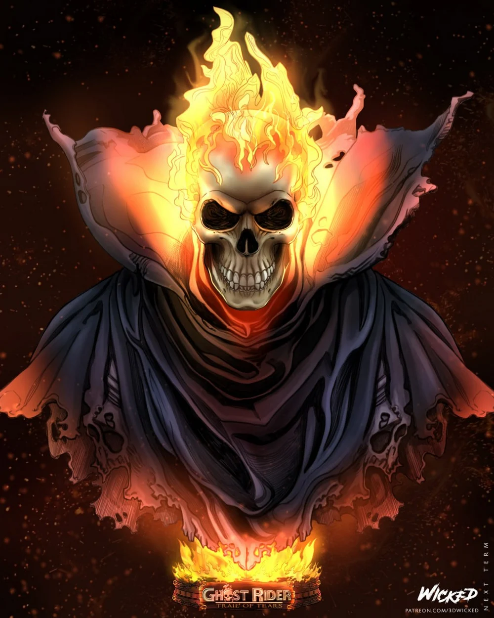 Ghost Rider (Caleb Bust) — Marvel 3D printable STL model