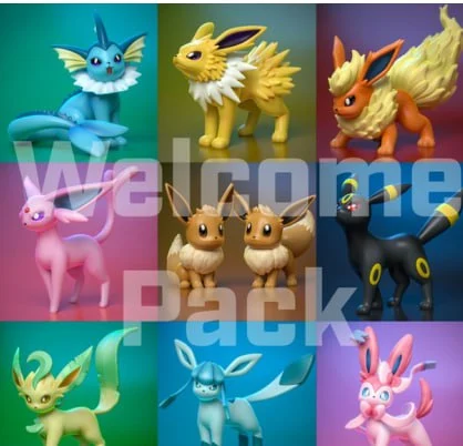 Eeveelutions – Pokémon 3D printable STL model