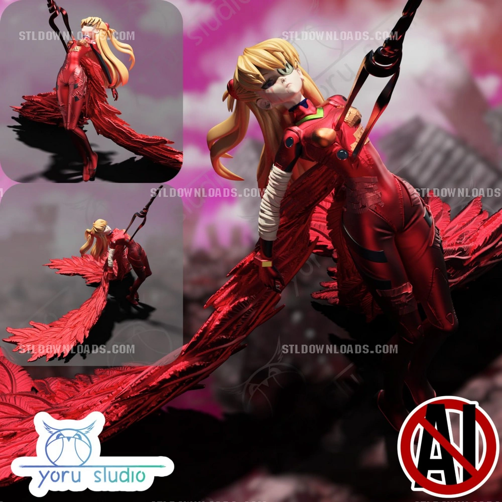 Asuka — Neon Genesis Evangelion STL render Asuka — Neon Genesis Evangelion 3D printable STL model