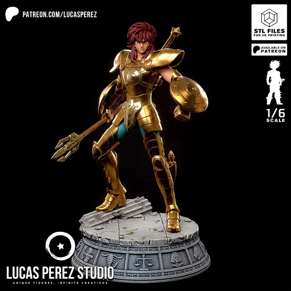 Young Libra Dohko — Saint Seiya 3D printable STL model