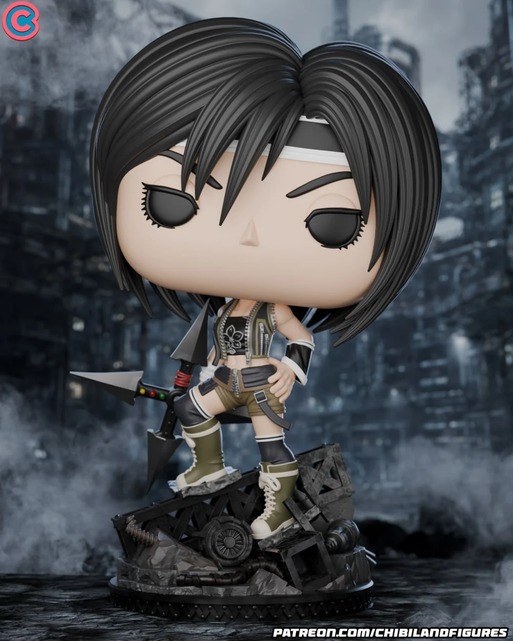 Yuffie Funko — Final Fantasy: Advent Children 3D printable STL model