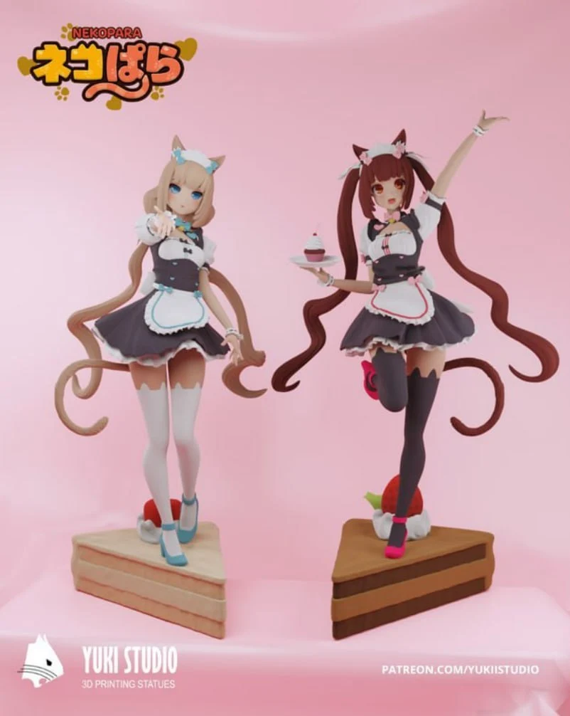 Chocola and Vanilla — Nekopara 3D printable STL model