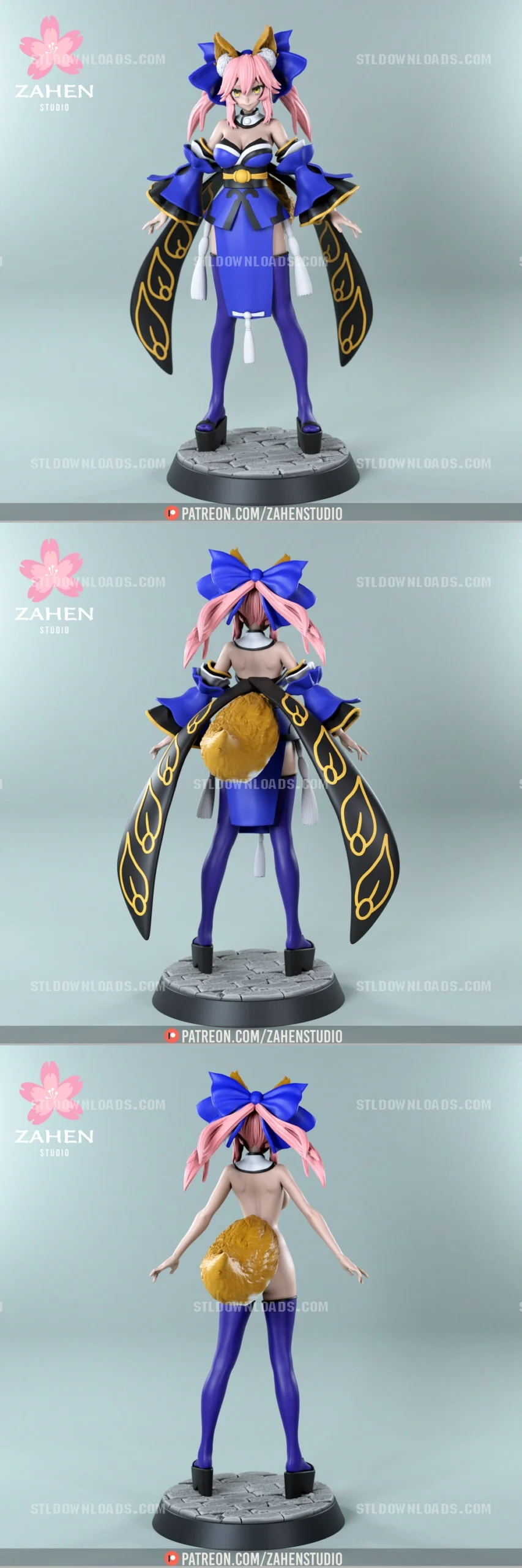 Tamamo-no-Mae — Fate / Grand Order STL render Tamamo-no-Mae — Fate / Grand Order 3D printable STL model