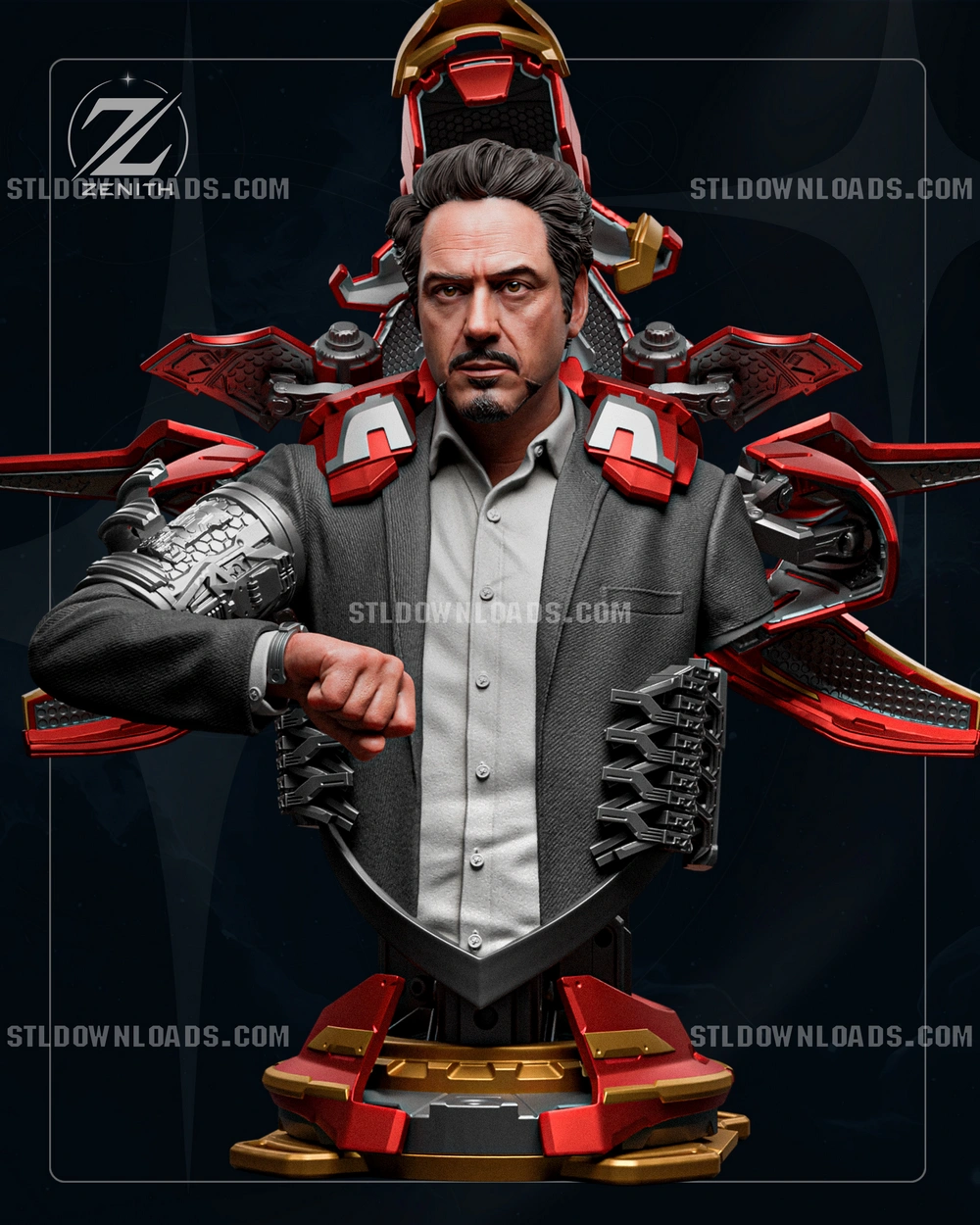 Tony Stark Bust — Marvel / Iron Man 3D printable STL model