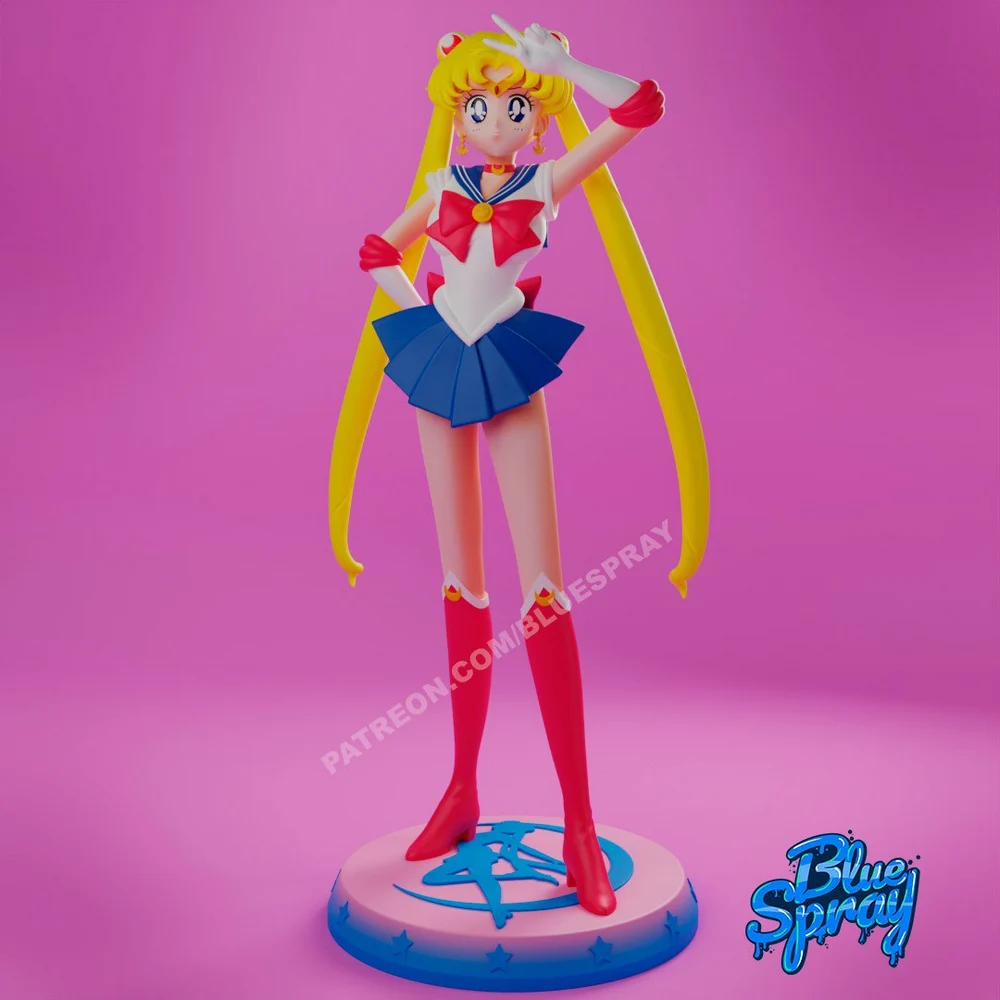 Sailor Moon — Sailor Moon STL render Sailor Moon — Sailor Moon 3D printable STL model